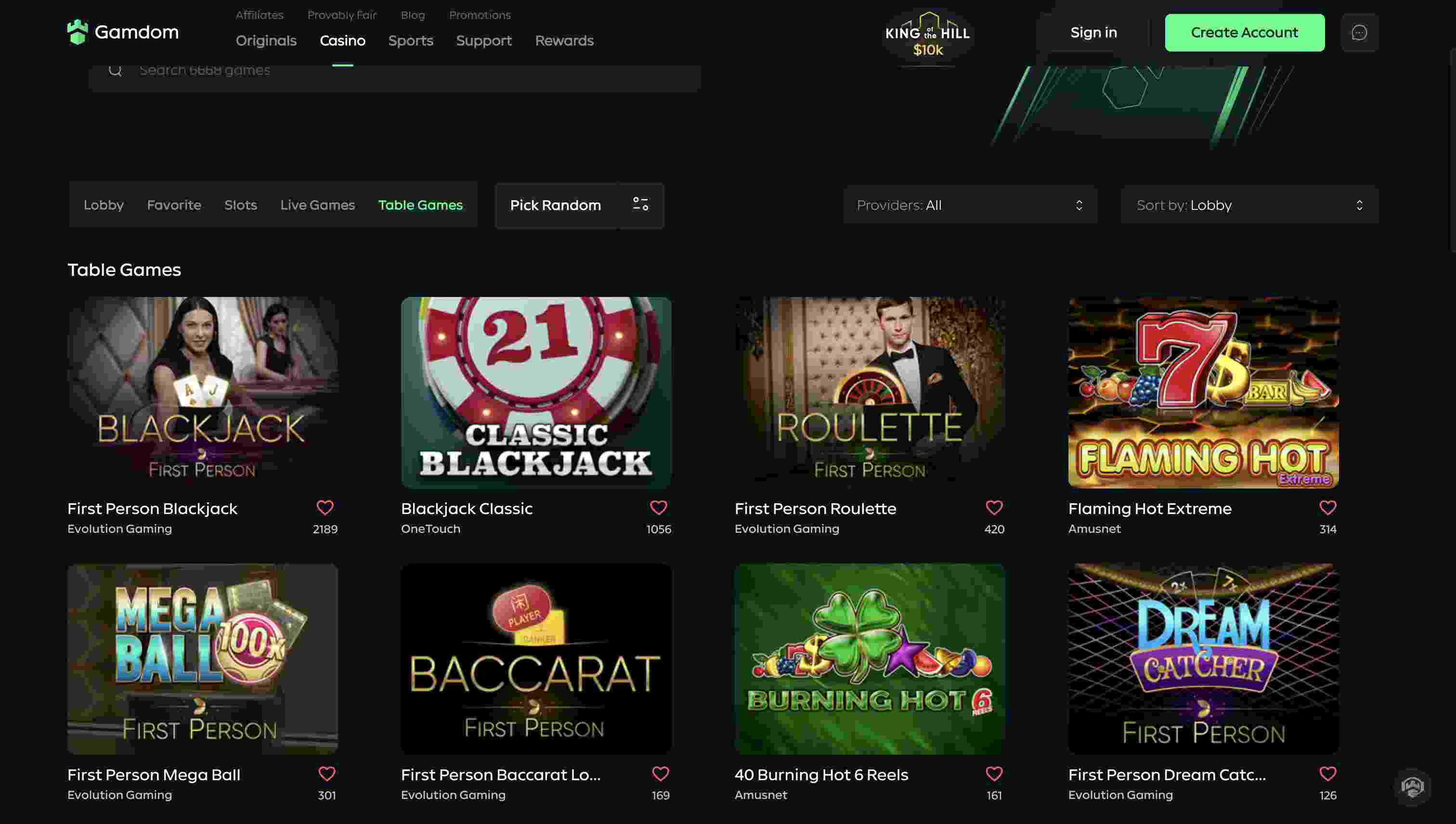 Gamdom Baccarat
